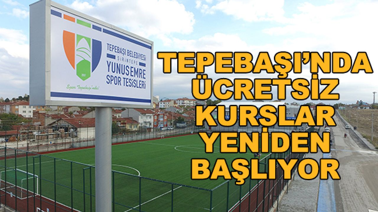 Tepebaşı'nda ücretsiz kurslar yeniden başlıyor