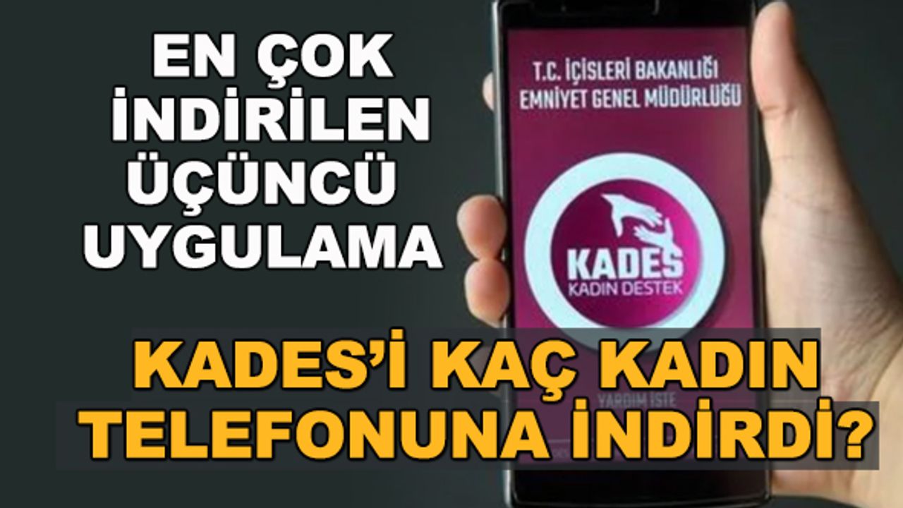 En çok indirilen üçüncü uygulama oldu... KADES'i kaç kadın telefonuna indirdi?