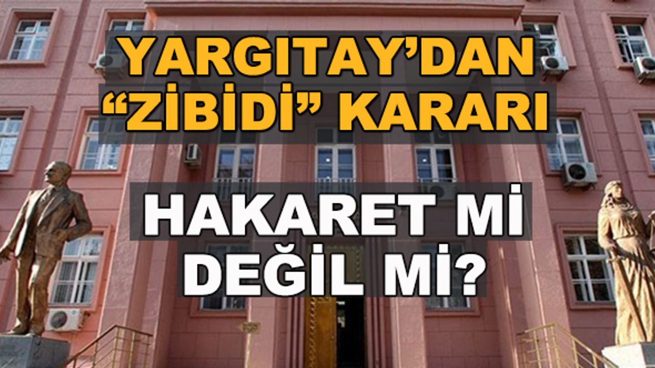 Yargıtay'dan "zibidi" kararı... Hakaret mi, değil mi?