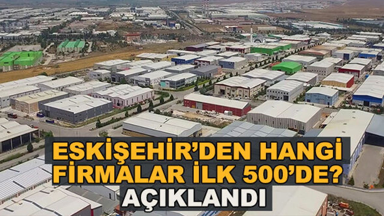 Eskişehir'den hangi firmalar ilk 500'de? Açıklandı...