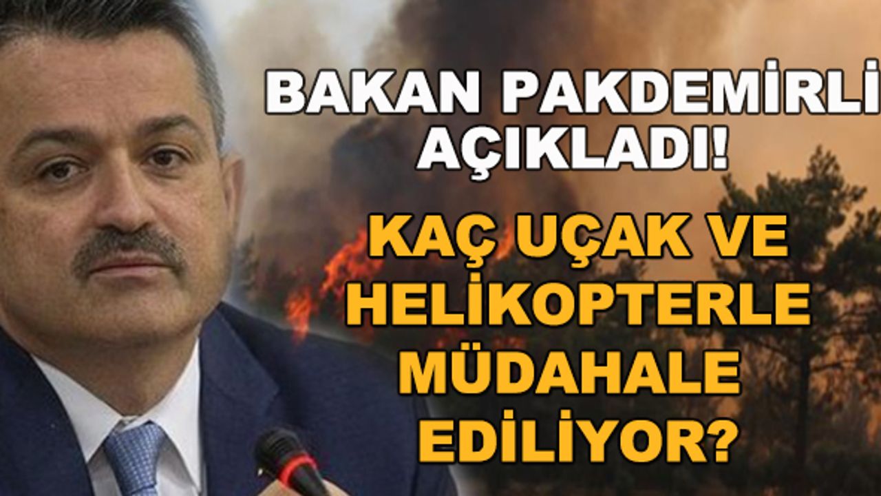 Bakan Pakdemirli açıkladı... Kaç uçak ve helikopterle müdahale ediliyor?