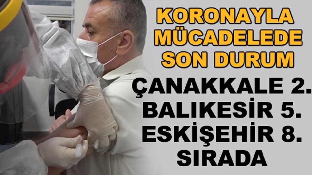 Koronayla mücadelede son durum... Çanakkale 2., Balıkesir 5., Eskişehir 8. sırada