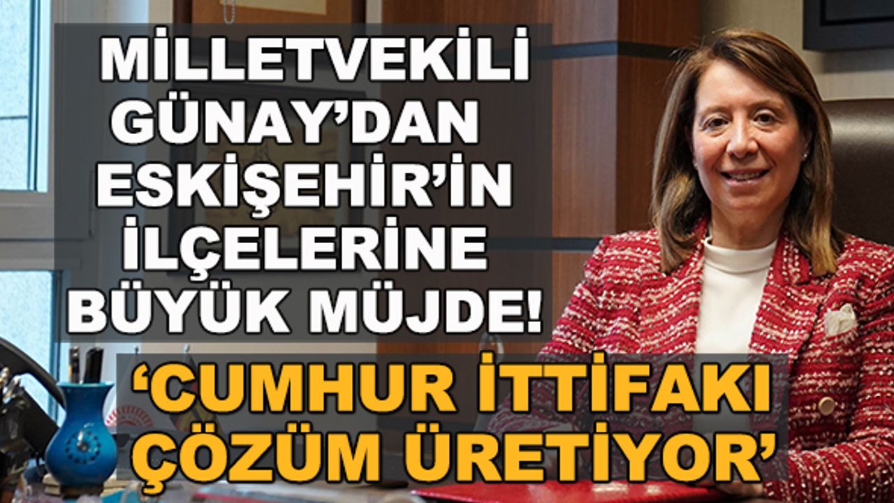 Milletvekili Günay'dan Eskişehir'in ilçelerine büyük müjde!