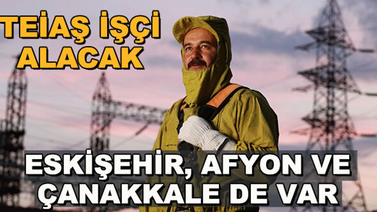 TEİAŞ işçi alacak... Eskişehir, Afyon ve Çanakkale de var