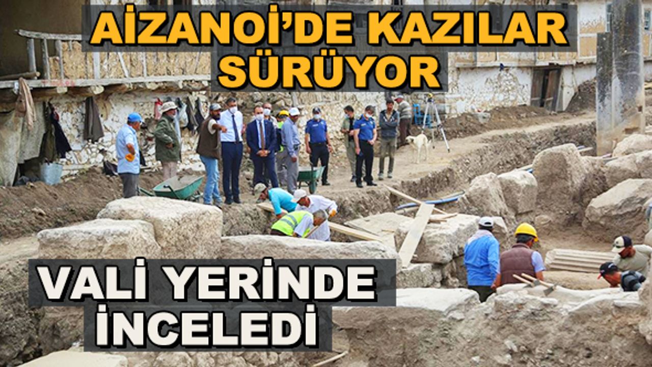 Aizanoi'de kazılar sürüyor... Vali yerinde inceledi