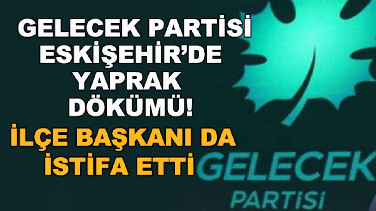 Gelecek Partisi Eskişehir'de yaprak dökümü! İlçe başkanı da istifa etti