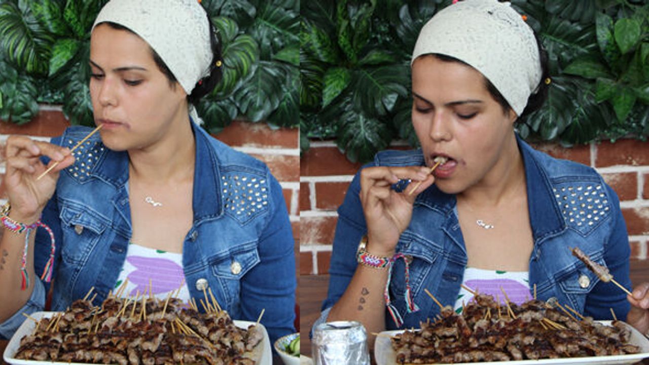 37 dakikada 247 çöp şiş yedi... 13 bin lira kazandı