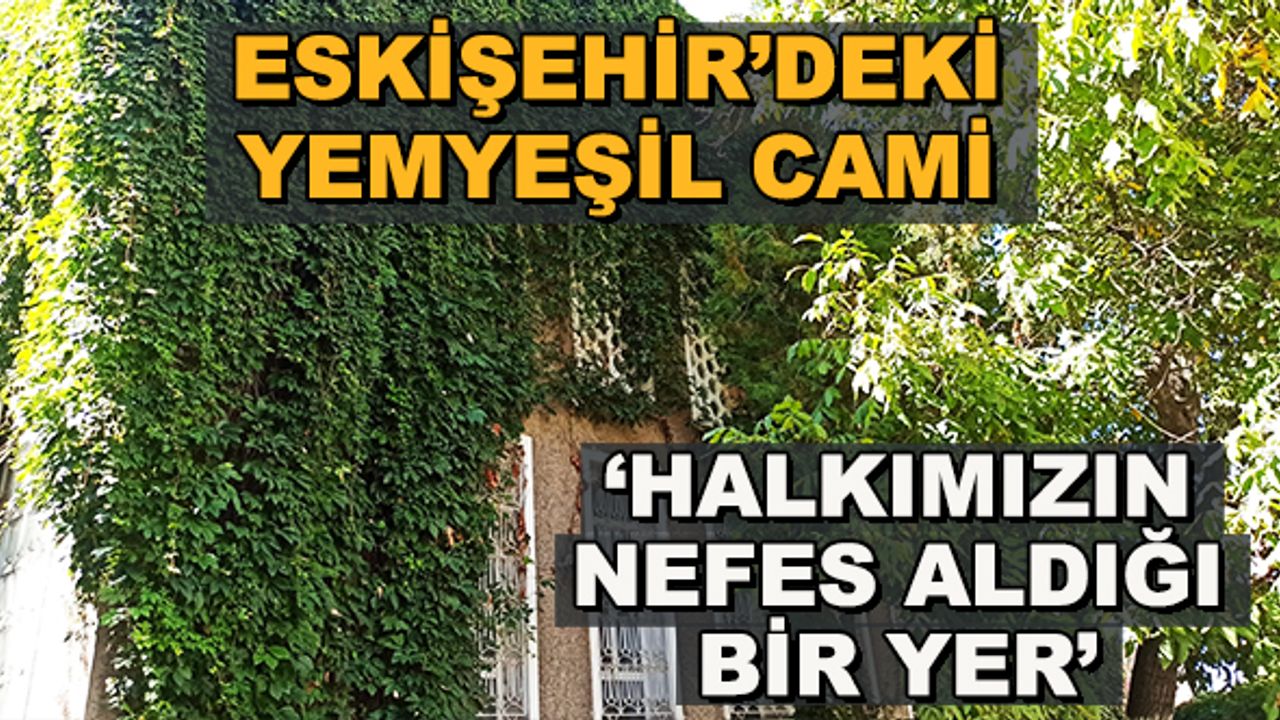 Eskişehir'deki yemyeşil cami... 'Halkımızın nefes aldığı bir yer'