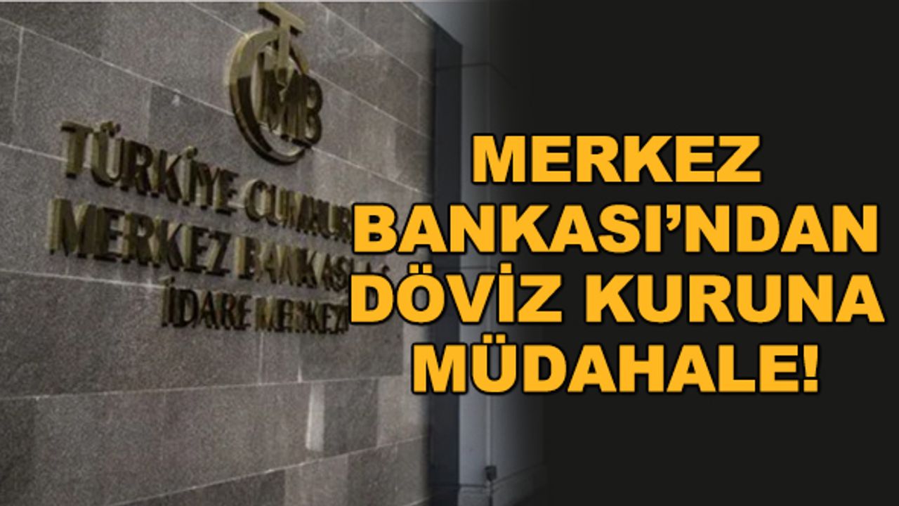 Merkez Bankası'ndan döviz kuruna müdahale!