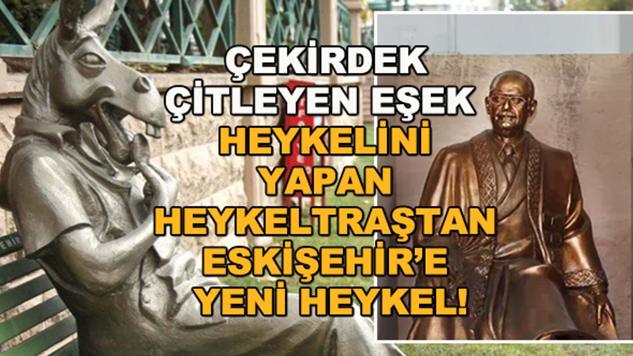 Çekirdek çitleyen eşeğin Balıkesirli heykeltraşından yeni bir heykel!