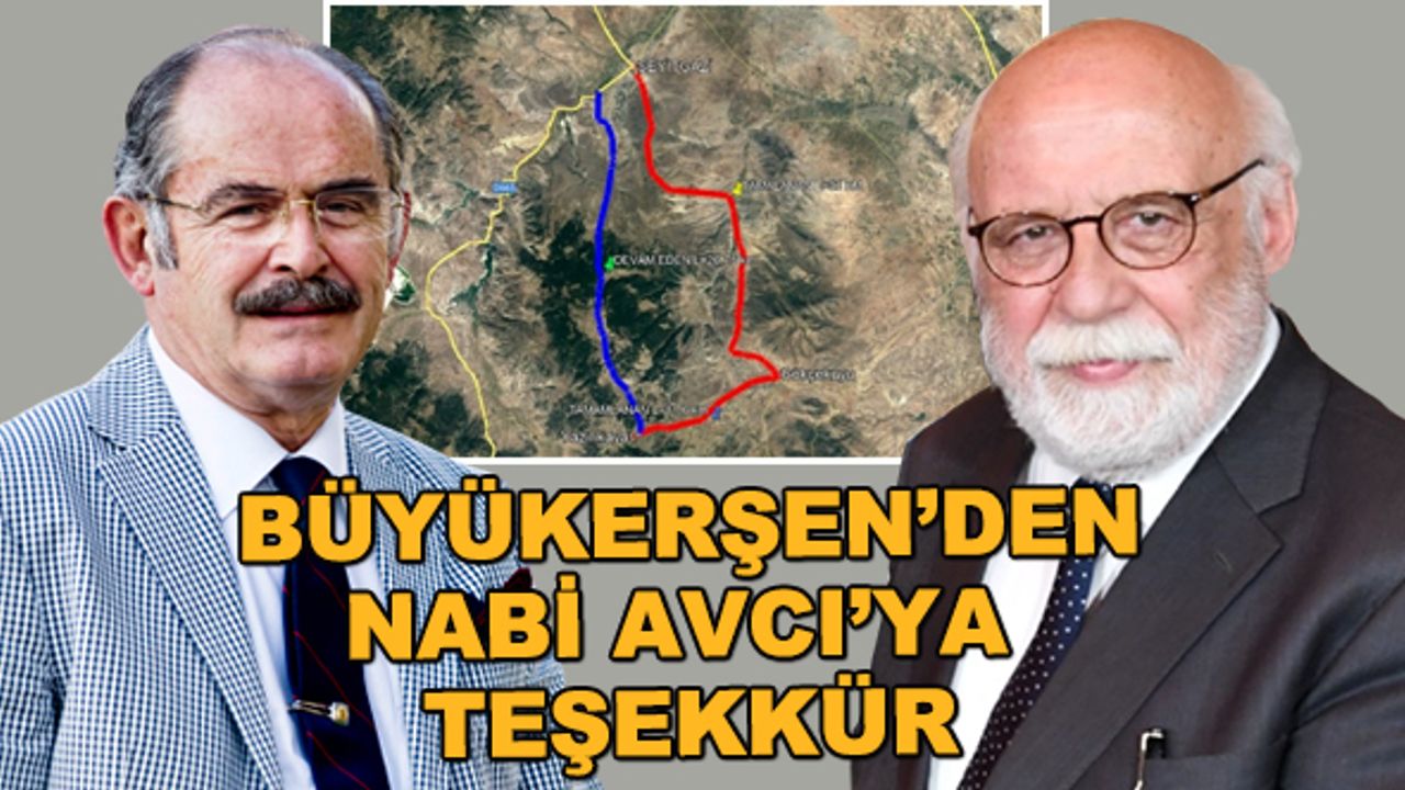 Büyükerşen'den Nabi Avcı'ya teşekkür
