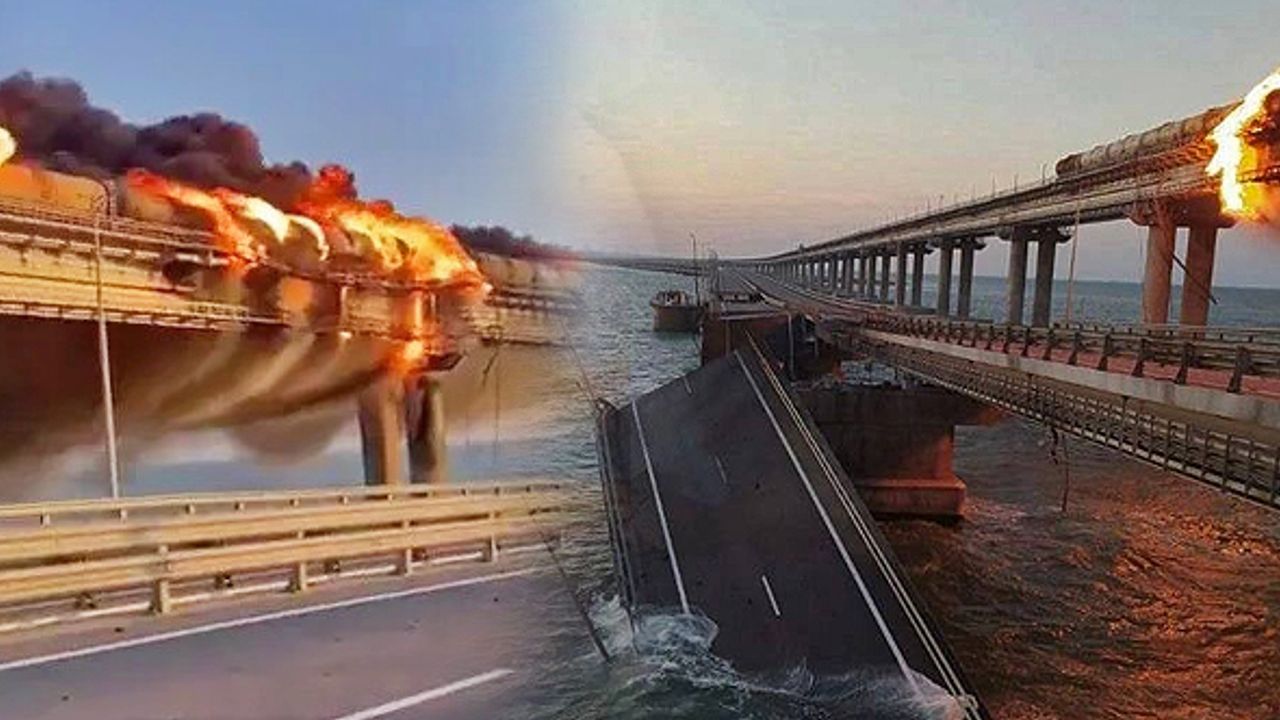 Kırım'ı Rusya'ya bağlayan Kerç Köprüsü'nde büyük patlama!