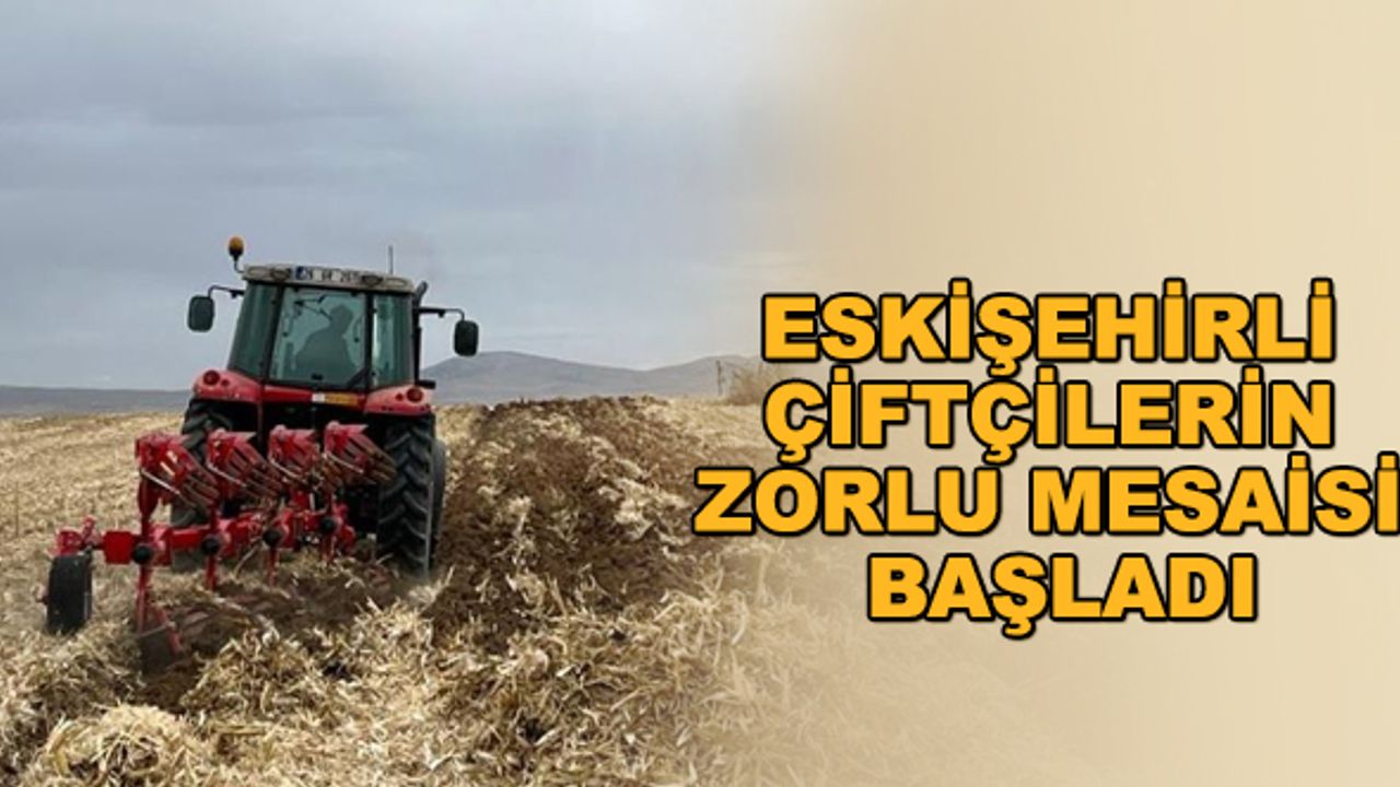Eskişehirli çiftçilerin zorlu mesaisi başladı