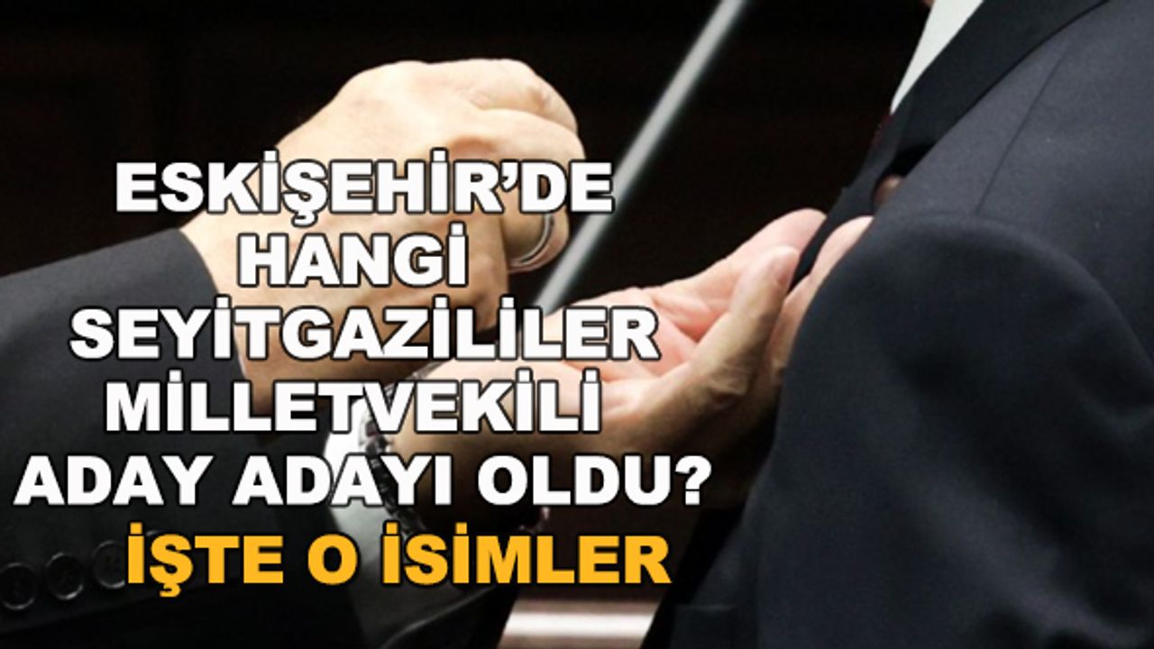 Eskişehir'de hangi Seyitgazililer milletvekili aday adayı oldu?