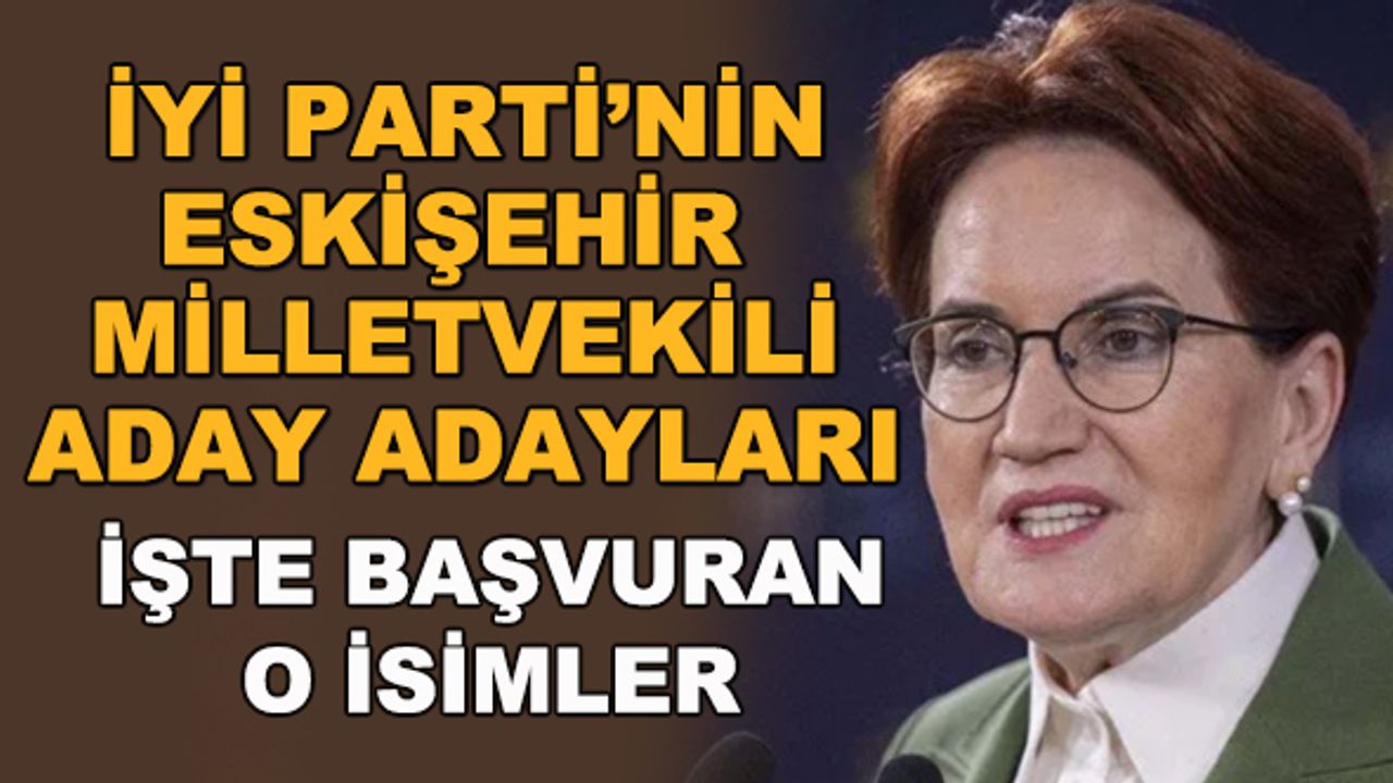 İYİ Parti'nin Eskişehir milletvekili aday adayları... İşte başvuran o isimler