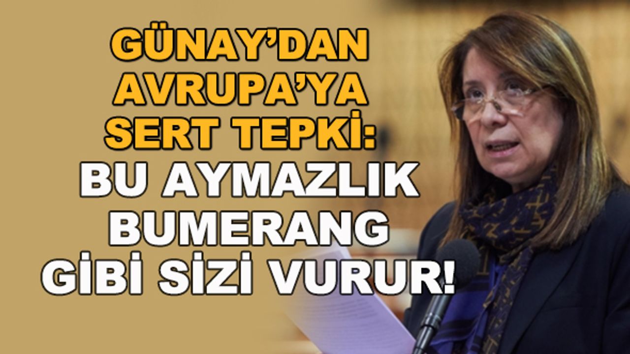 Günay'dan Avrupa'ya sert tepki: Bu aymazlık bumerang gibi sizi vurur!