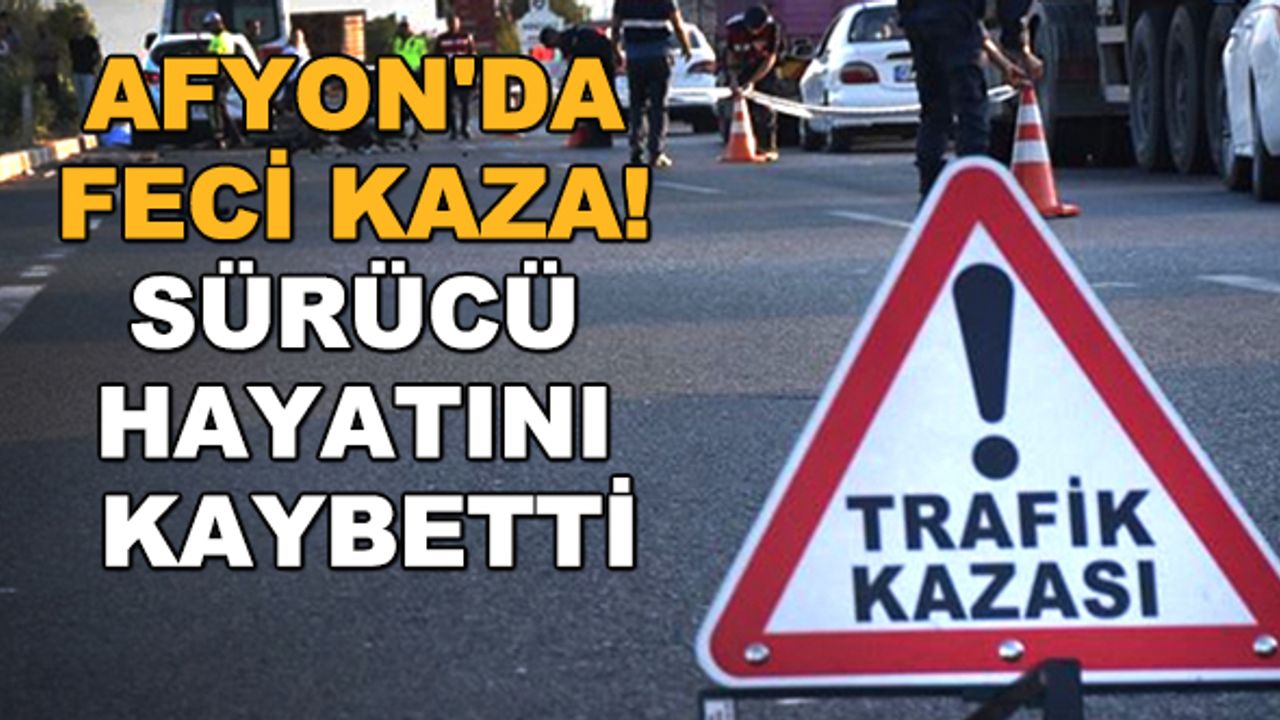 Afyon'da feci kaza! Sürücü hayatını kaybetti