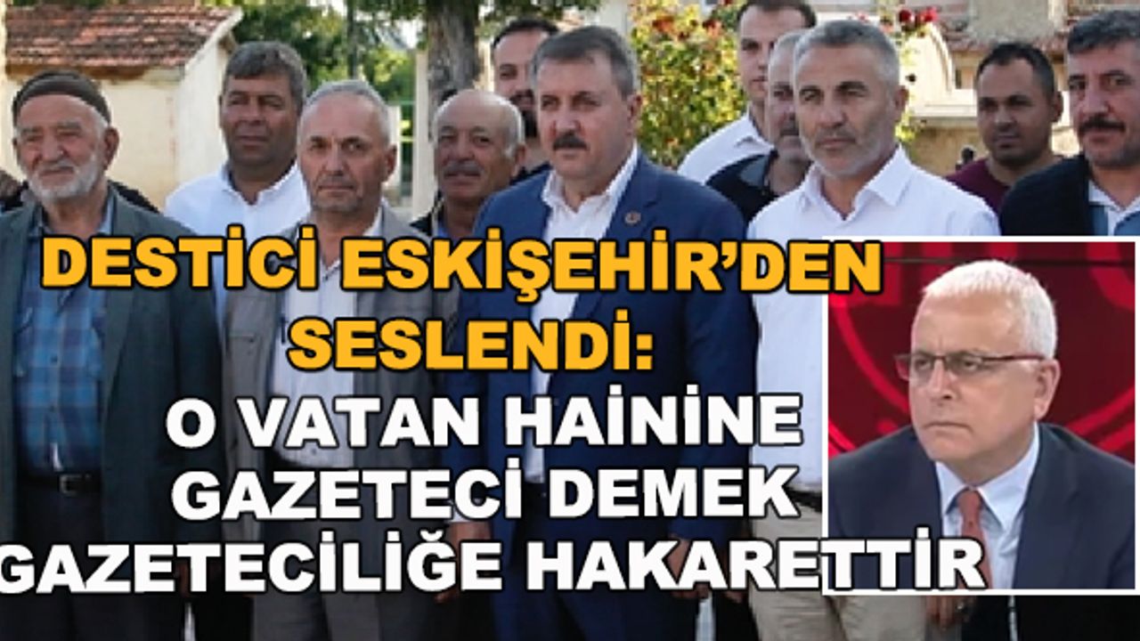 Destici: "O vatan hainine gazeteci demek gazeteciliğe hakarettir"