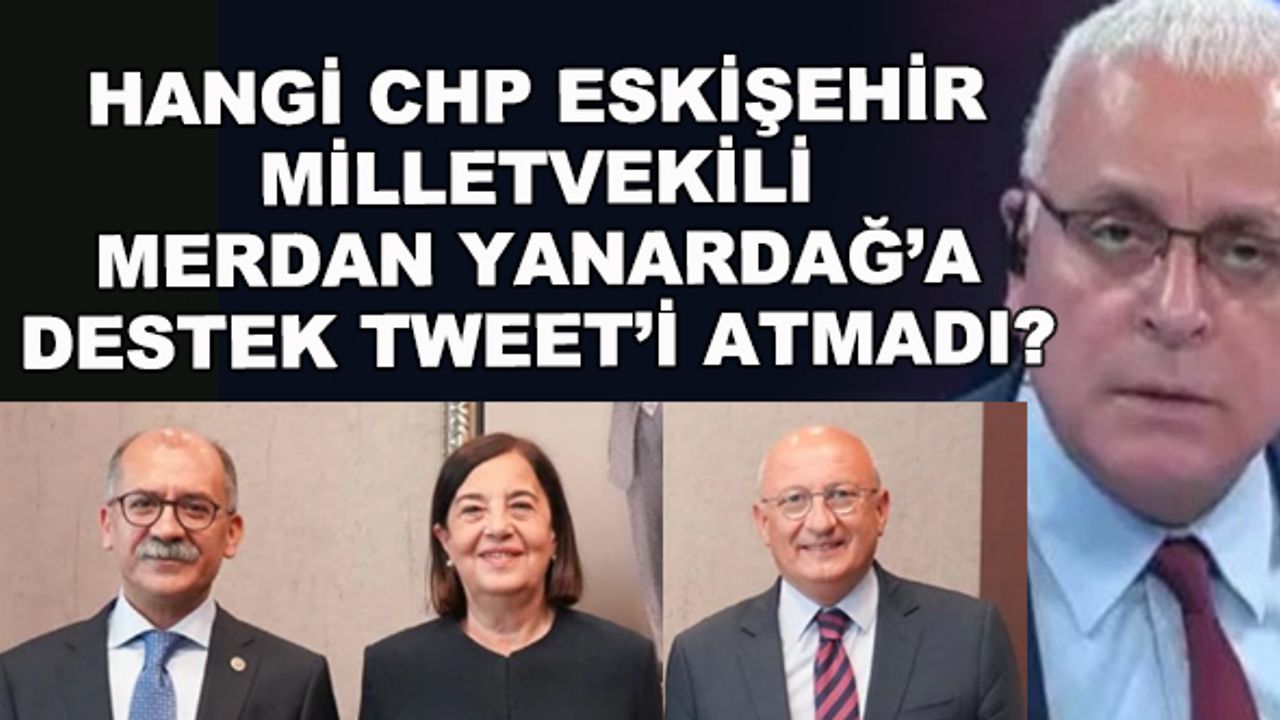 Hangi CHP Eskişehir Milletvekili Merdan Yanardağ'a destek tweet'i atmadı?