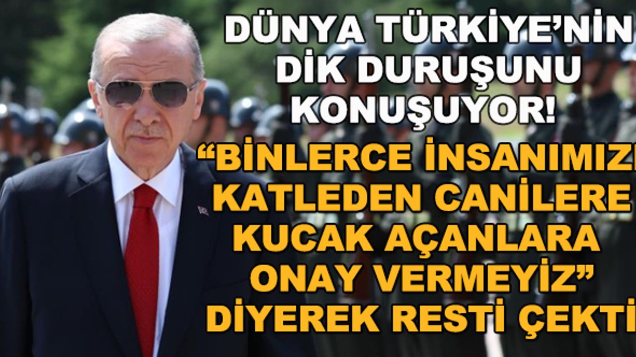 Erdoğan: Binlerce insanımızı katleden canilere kucak açanlara onay vermeyiz!