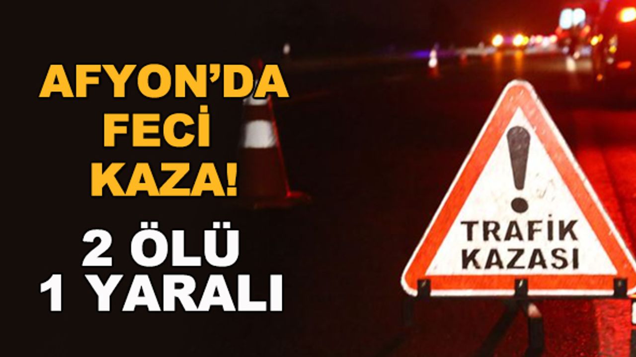Afyonkarahisar’da feci kaza! 2 ölü, 1 yaralı
