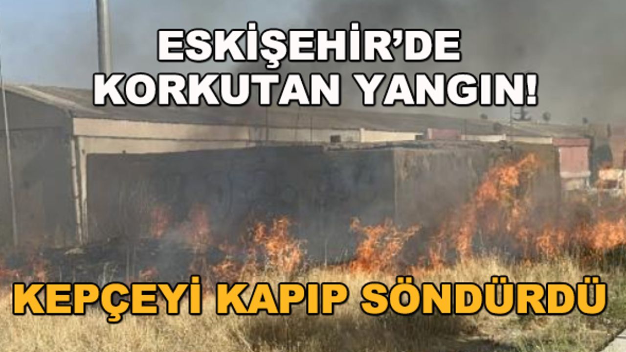 Eskişehir'de korkutan yangın! Kepçeyi kapıp söndürdü