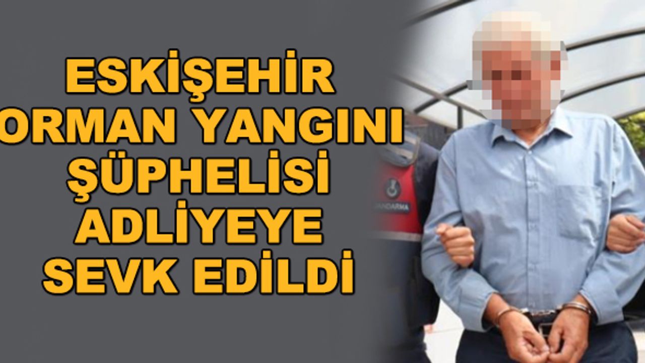 Eskişehir orman yangını şüphelisi adliyeye sevk edildi