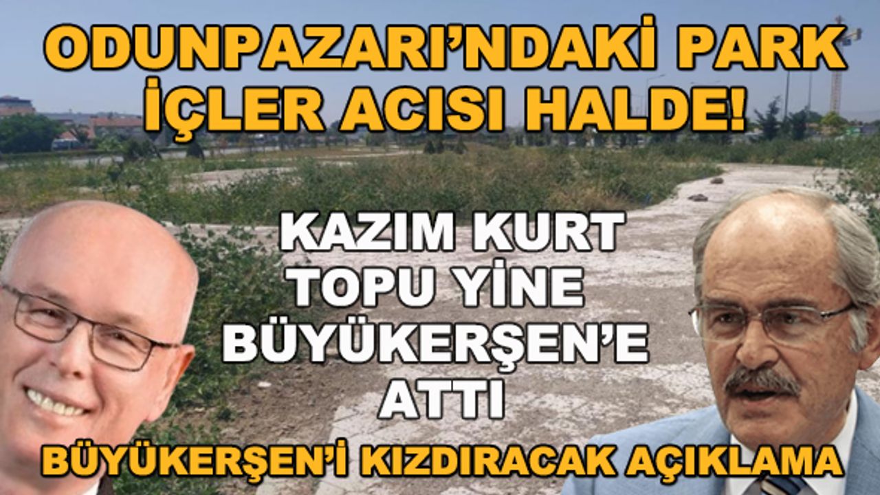 Odunpazarı'ndaki park içler acısı halde! Kazım Kurt yine topu Büyükerşen'e attı