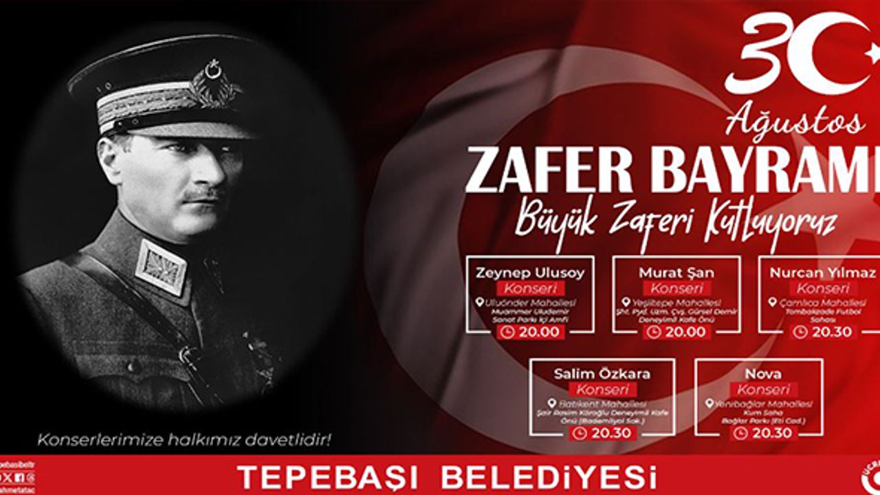 Tepebaşı'nda Zafer Bayramı 5 konserle birden kutlanacak
