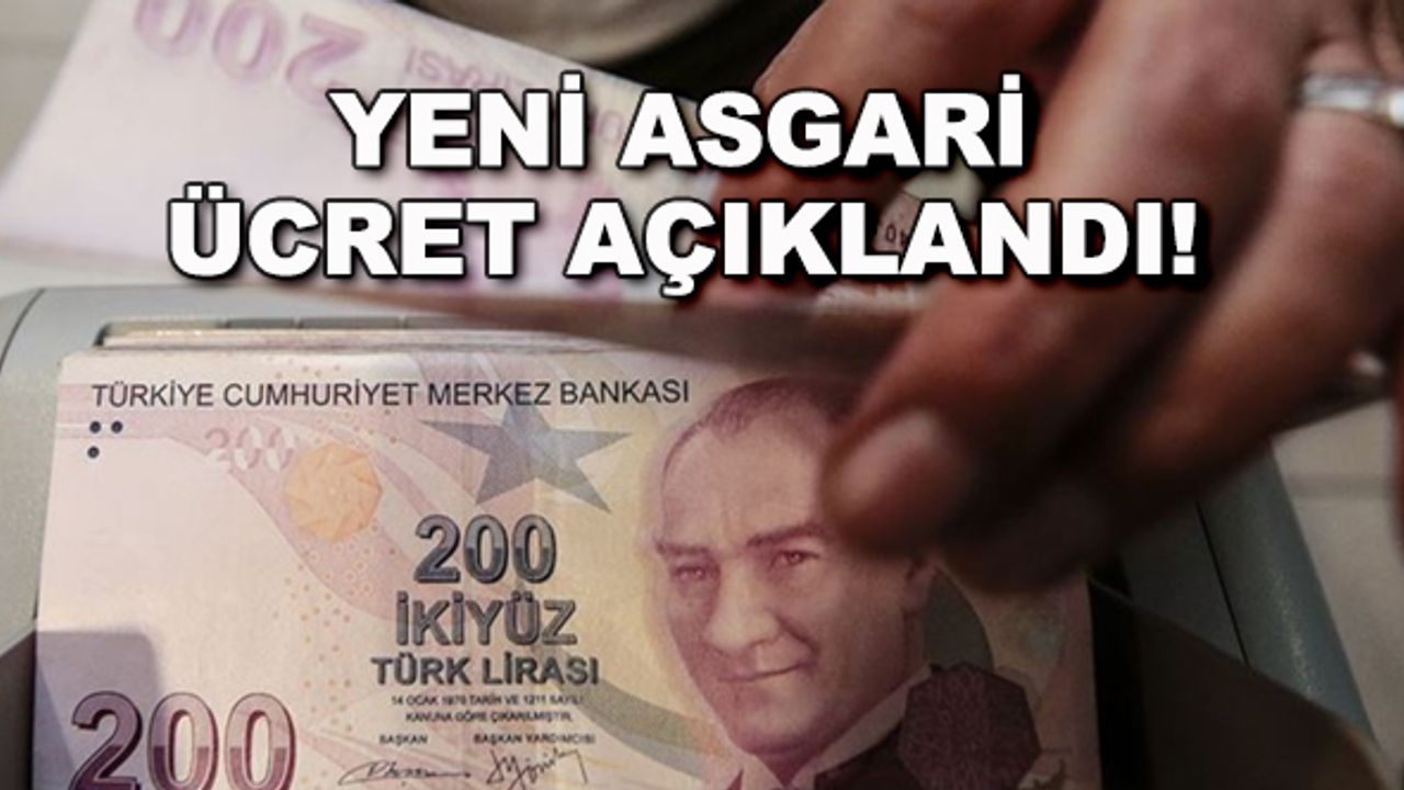Yeni asgari ücret açıklandı! 2024 asgari ücreti ne kadar olacak?