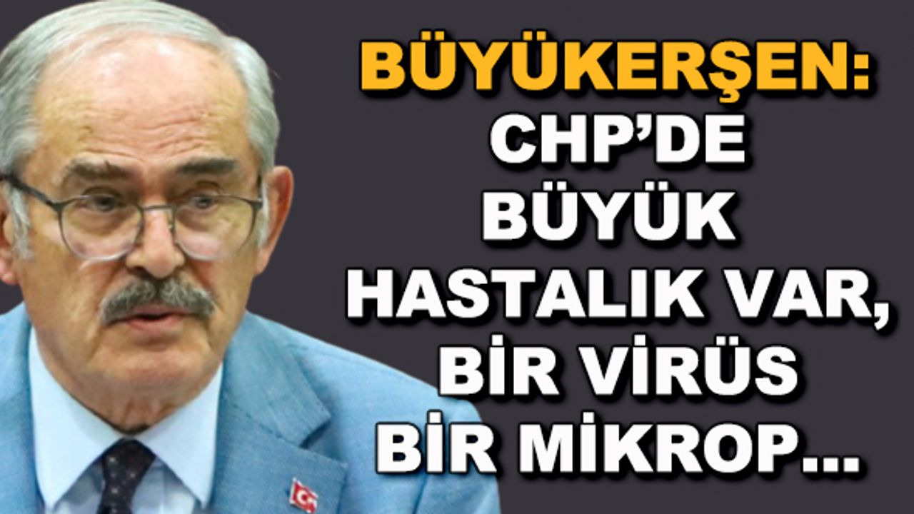 Büyükerşen: CHP'de büyük hastalık var, bir virüs bir mikrop...