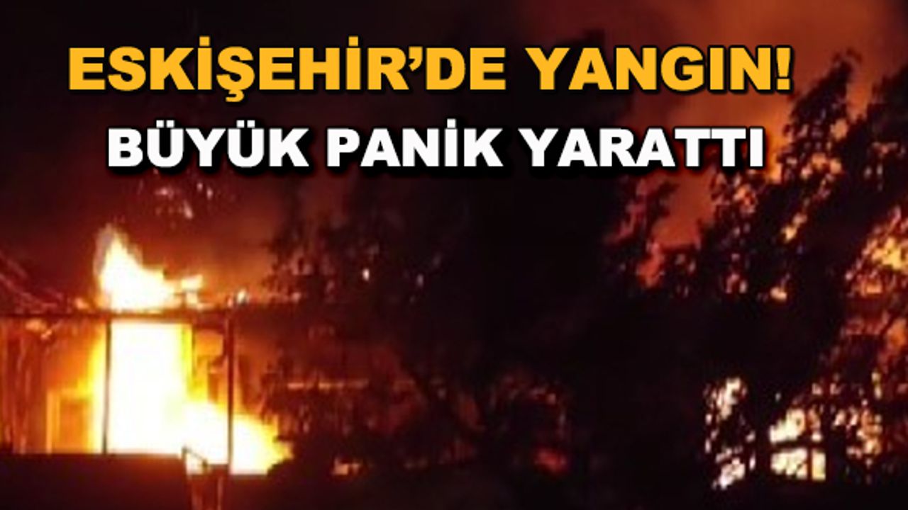 Eskişehir'de yangın! Büyük panik yarattı
