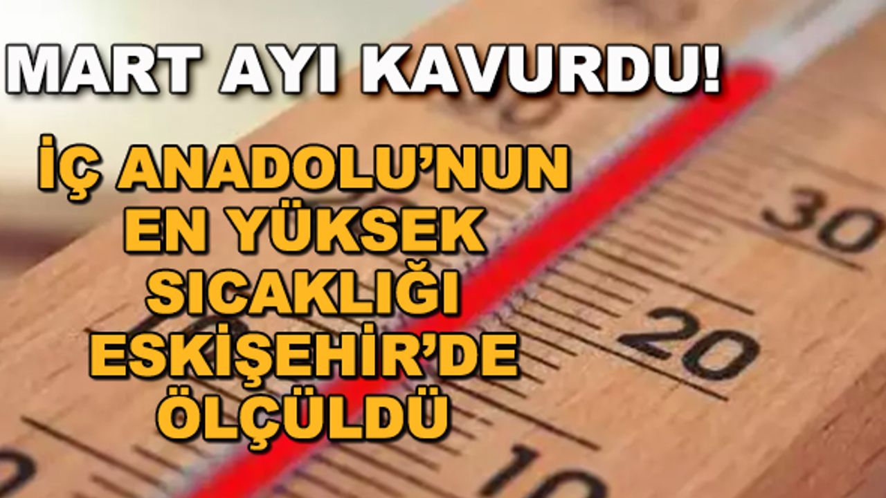 Mart ayı kavurdu! İç Anadolu'nun en yüksek sıcaklığı Eskişehir'de ölçüldü
