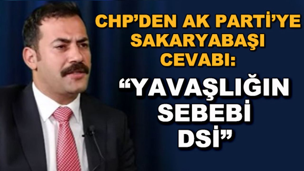 CHP'den AK Parti'ye Sakaryabaşı cevabı: "Yavaşlığın sebebi DSİ"