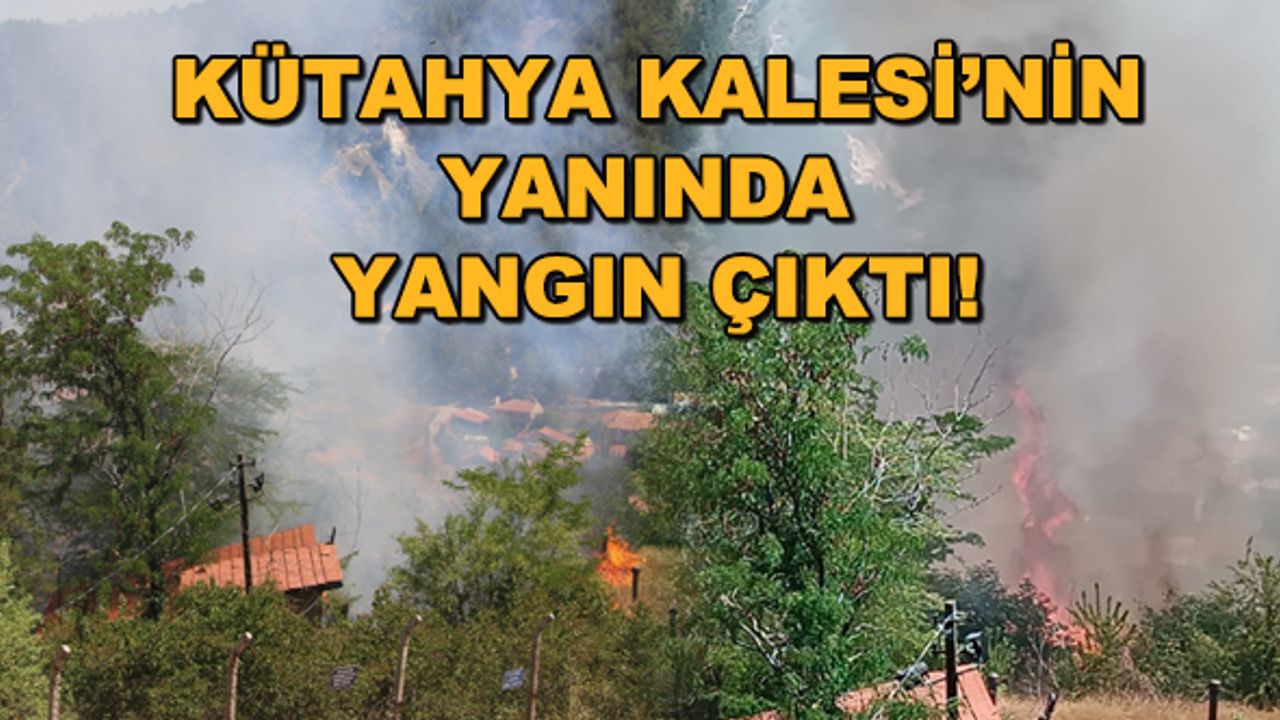 Kütahya Kalesi'nin yanında yangın çıktı!