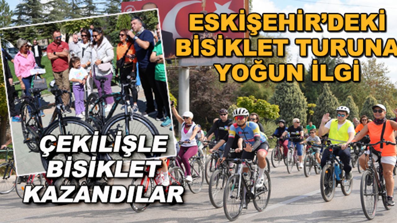 Eskişehir'deki bisiklet turuna yoğun ilgi