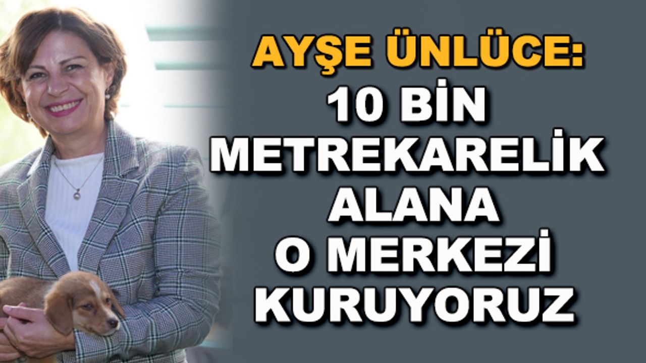 Ayşe Ünlüce: 10 bin metrekarelik alana o merkezi kuruyoruz