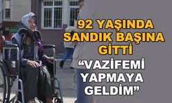 92 yaşında sandık başında... "Vazifemi yapmaya geldim"