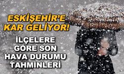 Eskişehir'e kar geliyor! İlçelere göre son hava durumu tahminleri