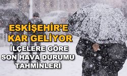 Eskişehir'e kar geliyor! İlçelere göre son hava durumu tahminleri
