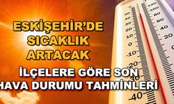 Eskişehir'de sıcaklık artacak... İlçelere göre son hava durumu tahminleri