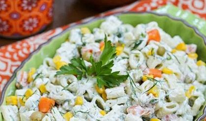 Makarna salatası tarifi... Makarna salatası nasıl yapılır? (Yoğurtlu)