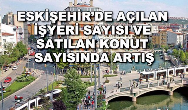 Eskişehir'de açılan işyeri ve satılan konut sayısında artış