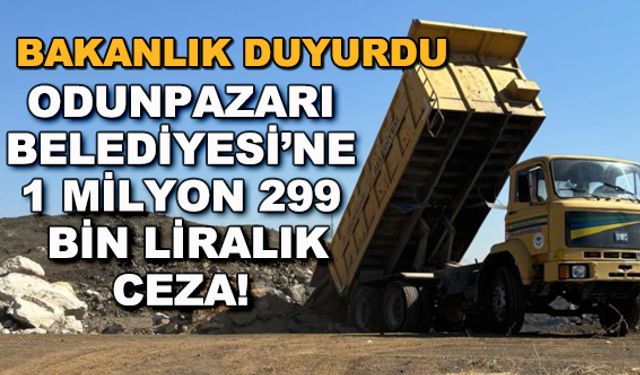 Odunpazarı Belediyesi'ne 1 milyon 299 bin liralık ceza!