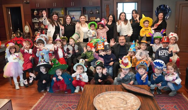 Minikler Başkan Ataç'ı ziyaret etti