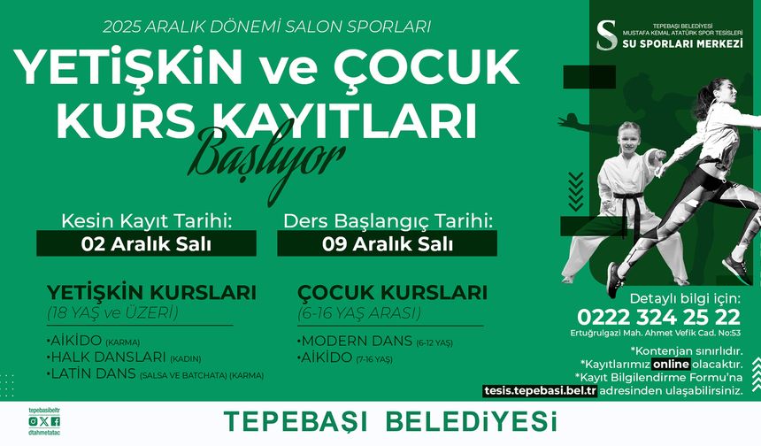 Kurs kayıtları başlıyor
