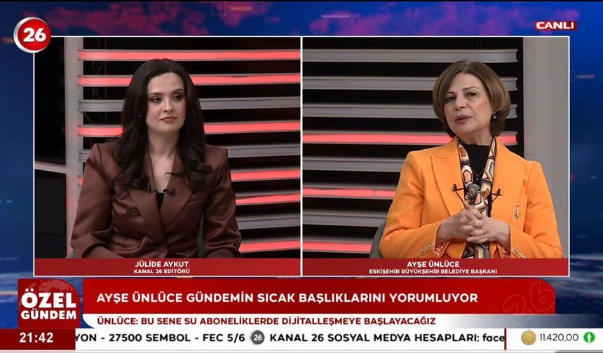 Başkan Ünlüce Kanal 26 ekranlarından duyurdu! 26 Haziran'da başlıyor