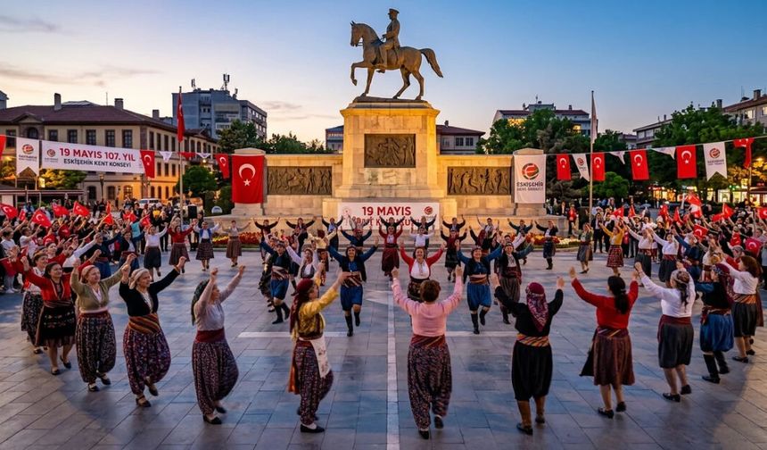 Eskişehir'de 107 Kadından Zeybek Gösterisi